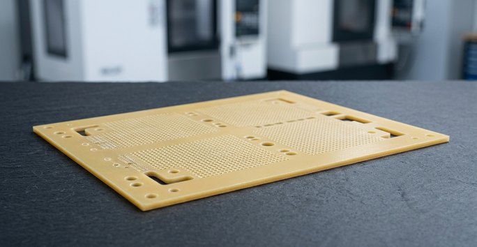 G10 Garolite probe card stiffener plate with drilled holes