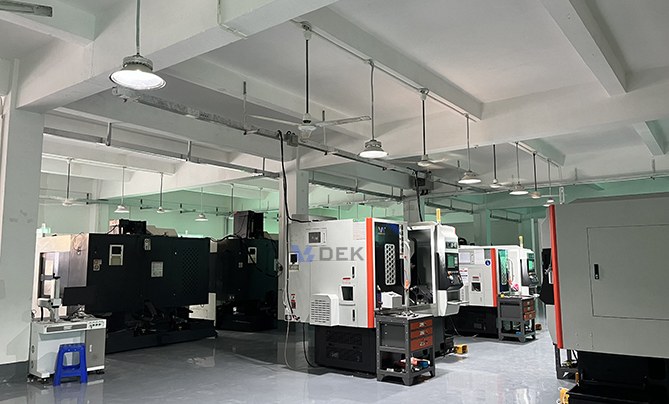 CNC machining centers in the DEK factory