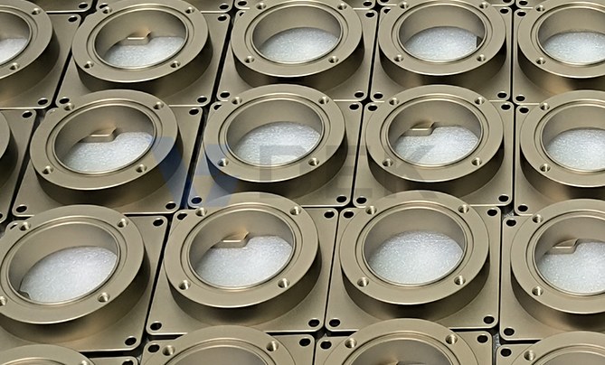 Batch of CNC machined parts with turned bores