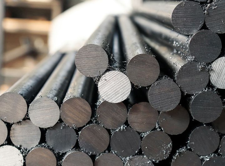 Metal alloy bar stock ready for CNC machining