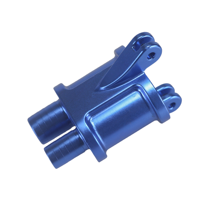 Blue anodized CNC machined aluminum part