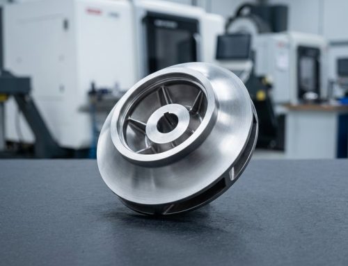 Closed shrouded impeller CNC machined with solid shroud disk