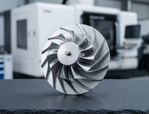 Mixed-flow axial impeller compressor wheel machined blades