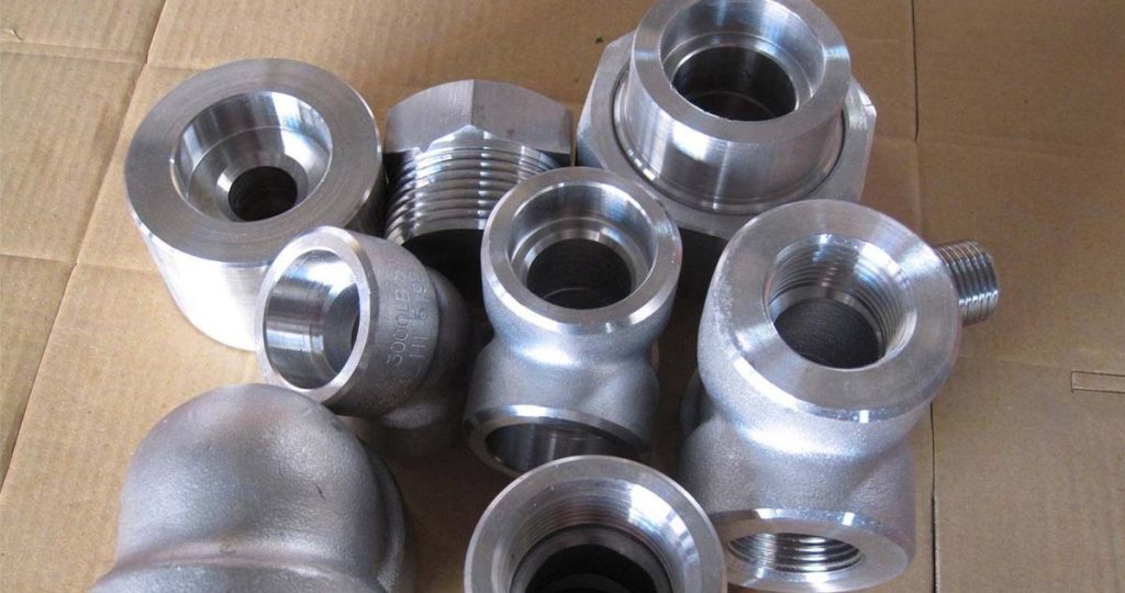 Forged metal fittings on cardboard box
