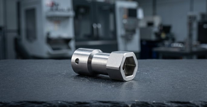 Inconel medical device fitting machined for corrosion resistance