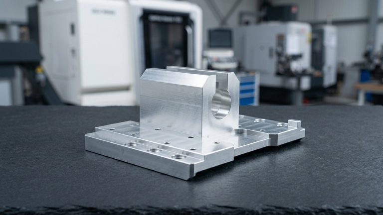 CNC machined aluminum prototype part for industrial design prototyping