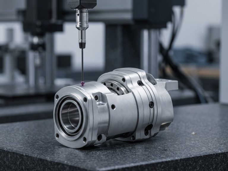 Precision inspection of machined robot joint housing part