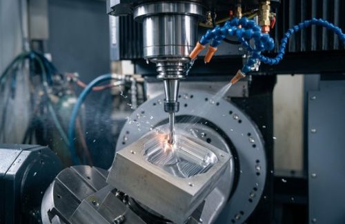 CNC machining Invar 36 mirror mount contoured pocket