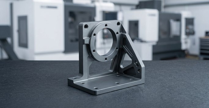 Invar aerospace instrument mounting bracket after CNC milling