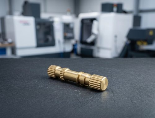 Brass knurled knob turned with diamond knurl pattern on both ends