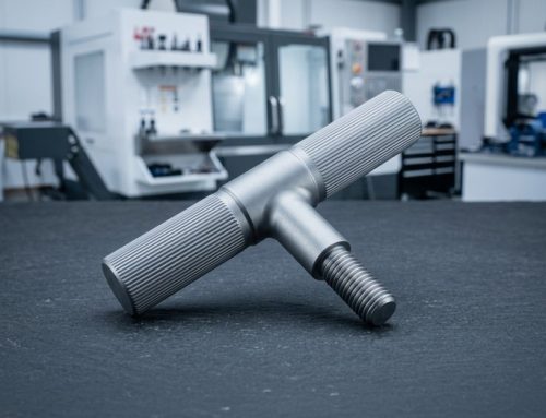 Machined aluminum T-handle with knurled grip for clamps