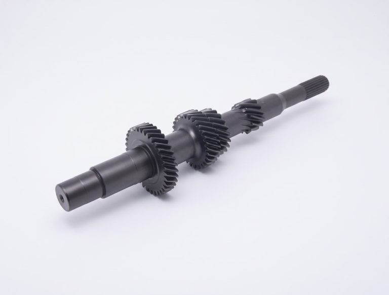 CNC machined marine gear shaft with helical teeth