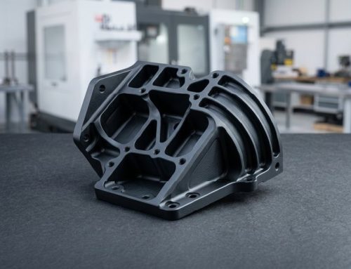 black plastic machined bracket showing CNC milling material
