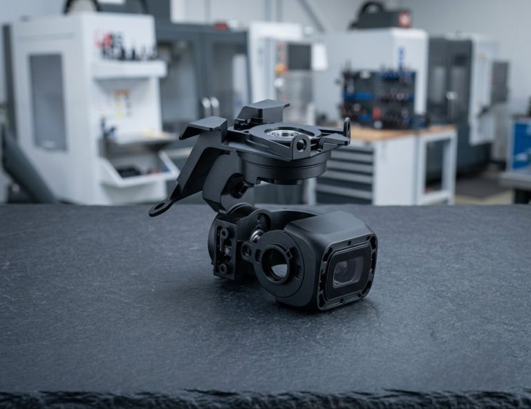 Matte bead blasted finish on camera hardware mount