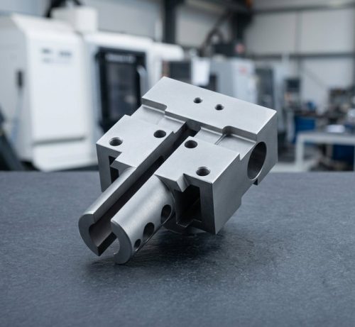Media blasting matte finish on precision machined metal fixture