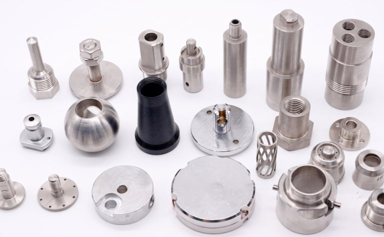 Precision machined metal parts with various shapes and finishes