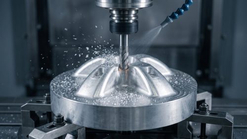CNC milling cutting magnesium block illustrating melting point of magnesium
