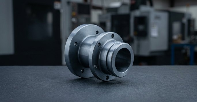 Carbon steel automotive bracket fitting machined part