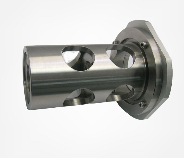 Finished multi-axis CNC machined aluminum bracket with features on five faces