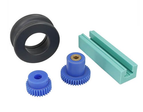 Nylon machined parts: gears, pulley, linear guide