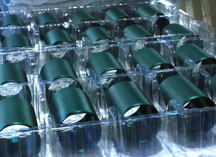 Finished machined aluminum gear part ready for packaging