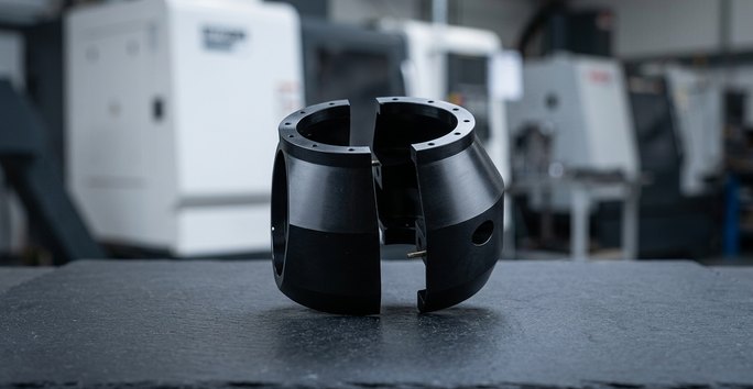 PEEK machined housing for semiconductor automation equipment