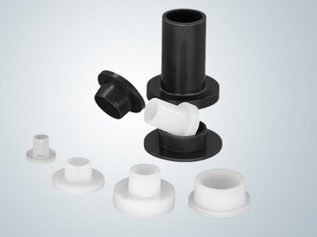 Assorted PEEK machined fittings and bushings sample parts
