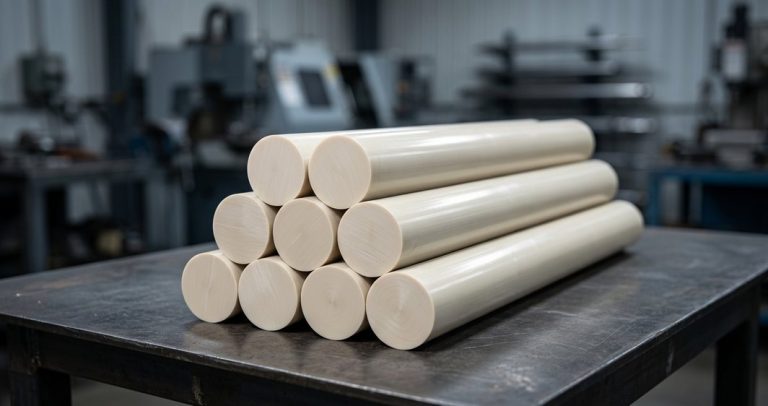Unfilled PEEK round bar raw stock for CNC machining