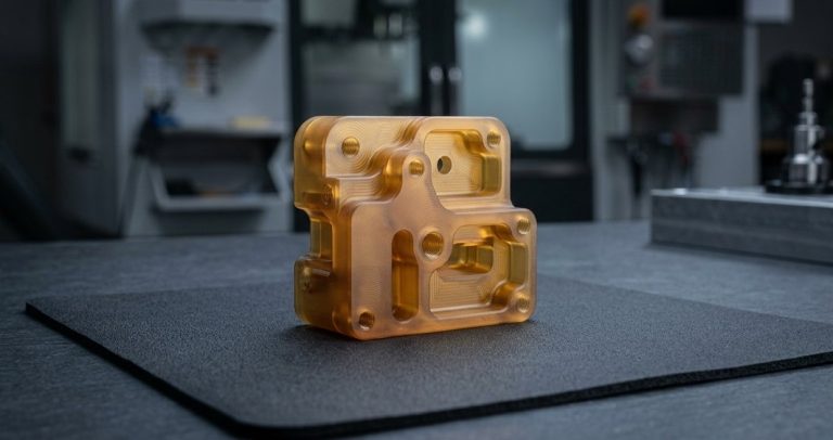 Annealed Ultem PEI part showing crack-free surface finish