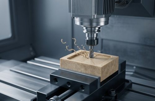 CNC machining PEI Ultem 2300 30% glass filled plastic block