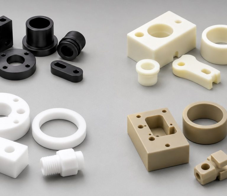 Finished PEEK plastic CNC machined gear and ring parts