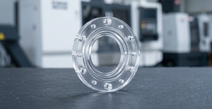 Acrylic wafer viewing window fixture for semiconductor inspection