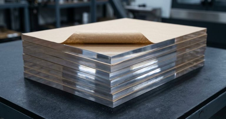 Cast acrylic sheet stock ready for CNC machining