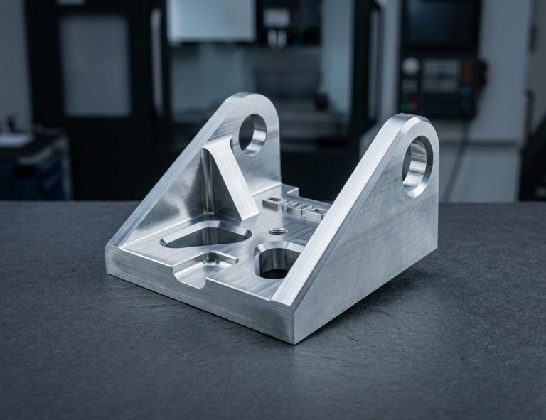 Satin brushed grain finish on aluminum instrument panel part