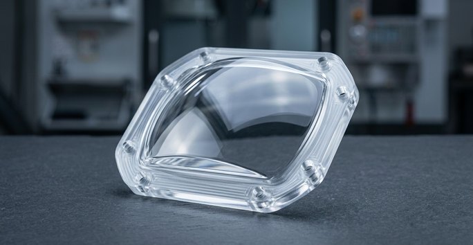 Polycarbonate camera lens prototype for automotive application