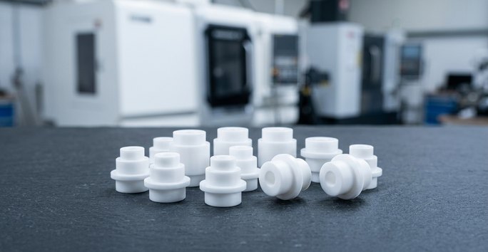 PTFE insulators machined for electrical standoff use