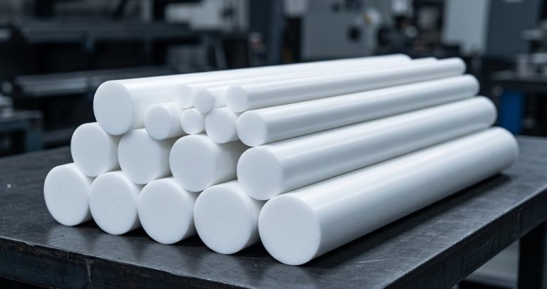 Raw virgin PTFE rod stock for CNC machining