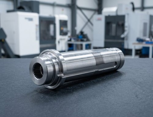 Motor shaft with machined D-flat and cross hole