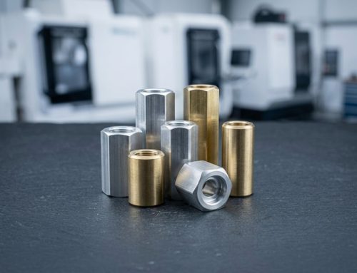 Machined round and hex spacers with counterbored ends