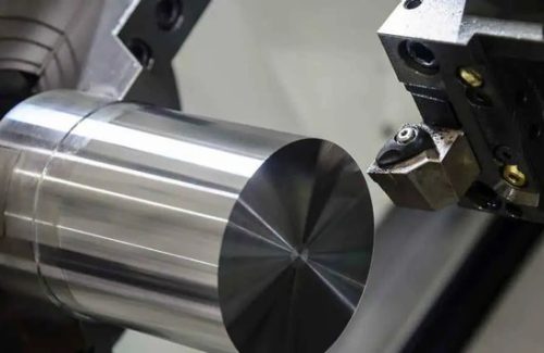 Cnc turning stainless steel cylinder with tool contact