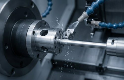 Swiss lathe machining 303 stainless steel through guide bushing