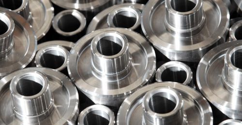 Stainless steel machined flanges in pile
