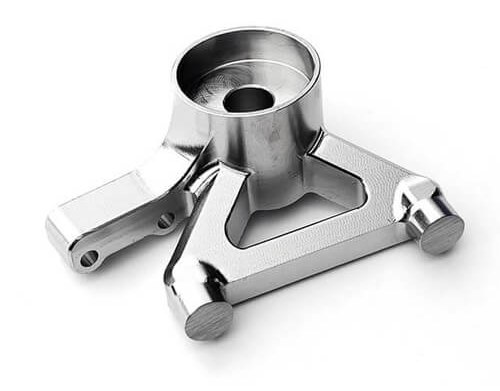 Stainless steel machined bracket with cylindrical mount