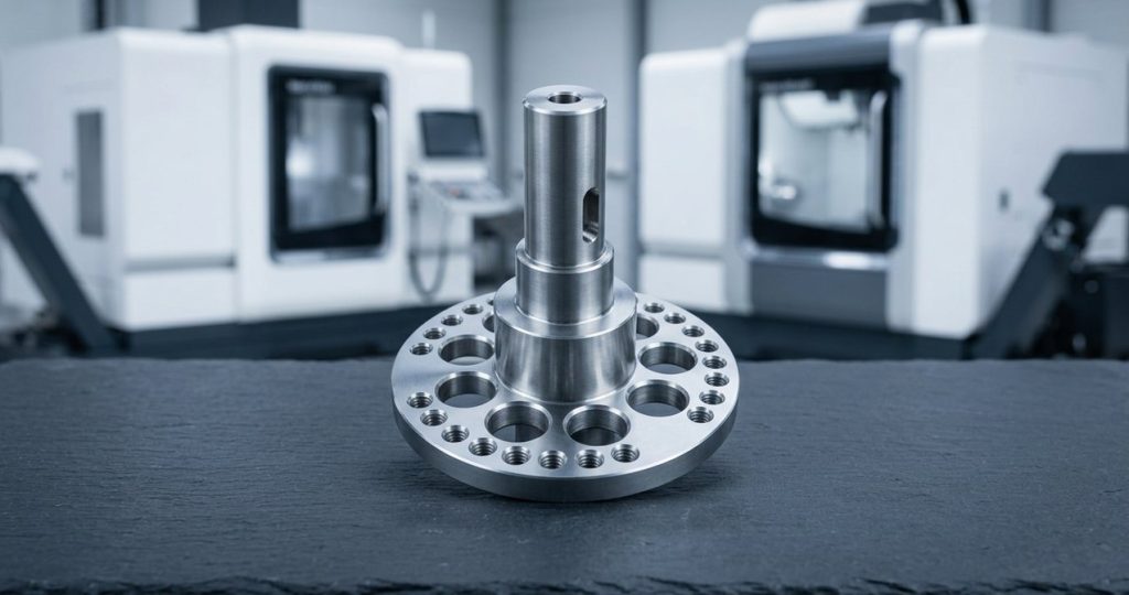 Machined 316 stainless steel flange part ready for quote request
