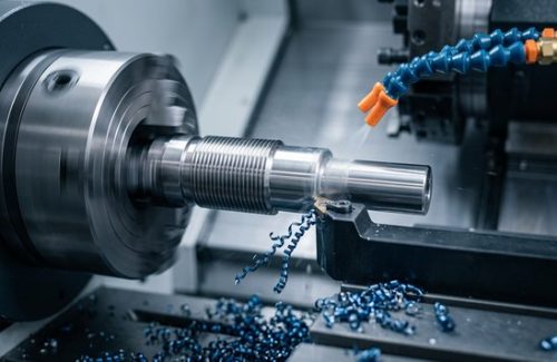 CNC machining stainless steel 420 shaft on lathe