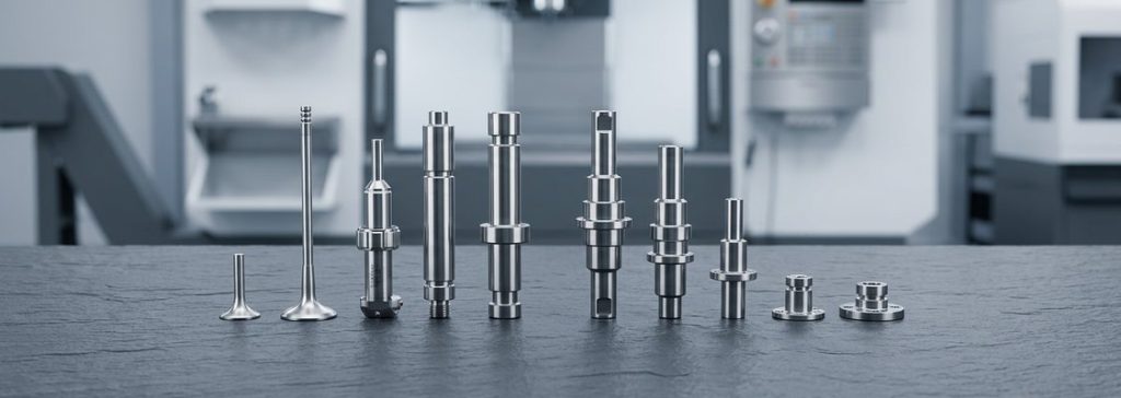 Finished stainless steel A286 precision turned parts lineup