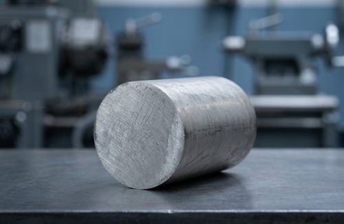 Raw A286 stainless steel bar stock before CNC machining