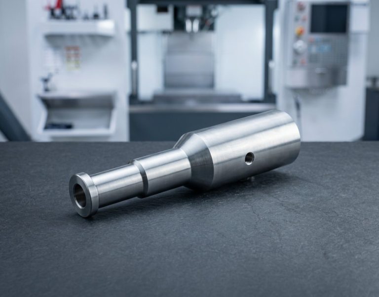 Stainless steel Nitronic 60 turned shaft showing material properties