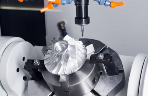 5-axis CNC machining of an aluminum impeller