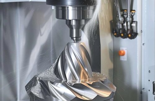 5-axis CNC milling of a helical aluminum part